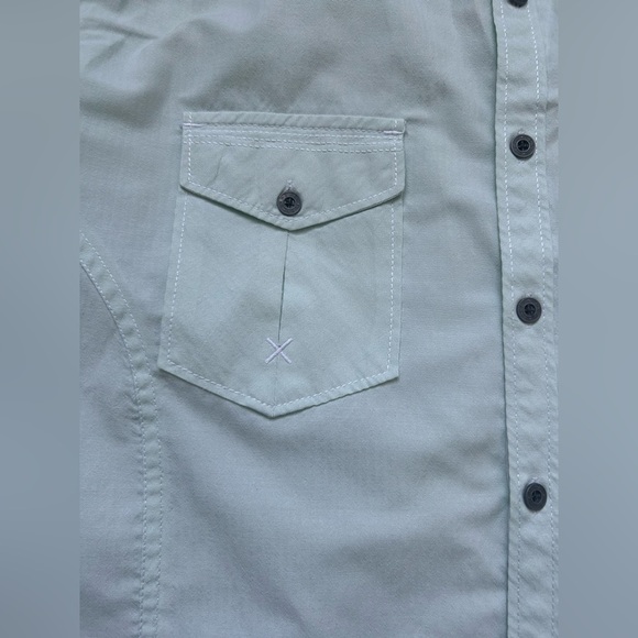 BKE Men’s Relaxed Fit Bitton up short sleeve shirt NWOT size large - Picture 8 of 9